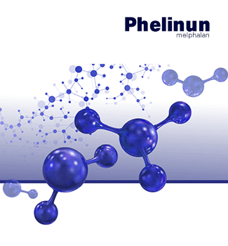 Phelinun brand image with molecular illustration